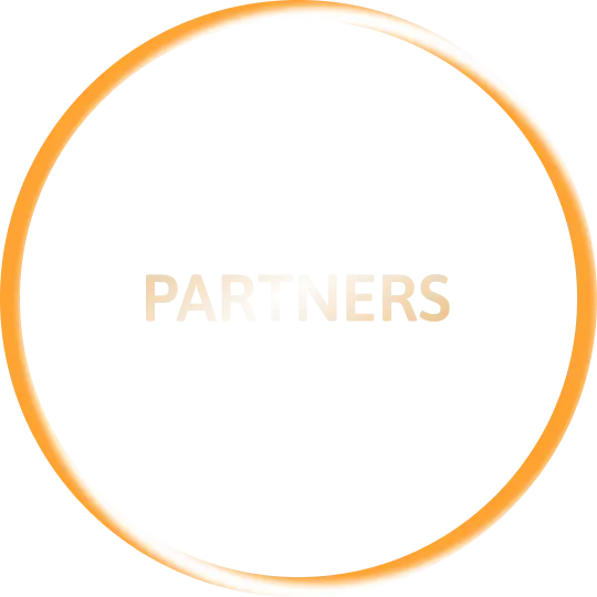 Partners text in circle